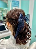 【編み込みハーフアップ】20代30代40代