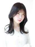 韓国風バング×レイヤーセミディ