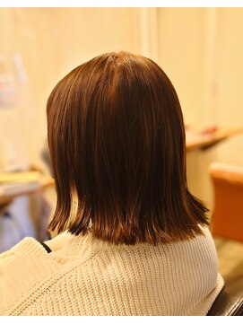 アンプリュス リアン(1+ Unplus lien) 切りっぱなし外ハネボブ×ピンクアッシュ/亀戸/錦糸町