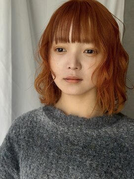 イトシテ アプリコットオレンジ×パーマ風セット