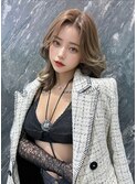 韓国風くびれヘア×グレージュ系カラー×BYKARTE TR