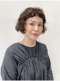 カーリィボブ/ぱつっとボブ/髪質改善カラー/白髪ぼかし