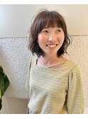 大人かわいいふんわりボブ