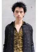 パンクショート　アップバングショート　スパイキーパーマ