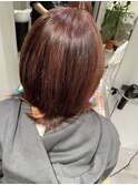 白髪染めを使わずに、しっかり染める大人の赤みブラウン