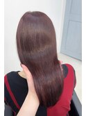 レッド　ブリーチなし　髪質改善