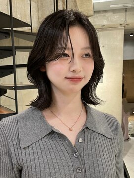 サイン 表参道(SIGN) 韓国ヘアグレージュカラーブリーチ無し髪質改善イヤリングカラー