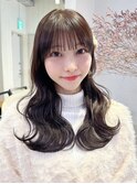 ロング韓国ヘア顔周りレイヤーおくれ毛_ba539582
