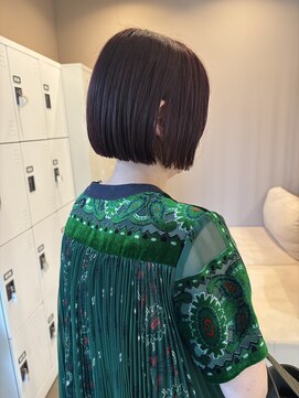 アンハーツ(ann HEARTS) ボブスタイル/顎ラインボブ/ぱつっとボブ/黒髪ボブ/20代/30代