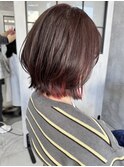 くびれボブ×ボルドーオレンジインナー♪