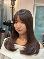 ロンド 銀座(Lond) ◎ ダークラベンダーグレージュレイヤーカット韓国巻き顔周り30