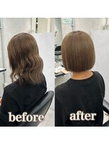 ヘアサロン ドットプラス 町田店(dot. plus) ミルクティーブロンド/ダークブルー/デジタルパーマ/町田
