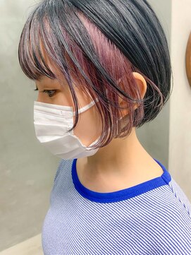 テトヘアー(teto hair) パープルカラー、ラベンダーアッシュ、フェイスフレーミング