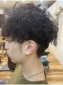 メンズツイストパーマスパイラルパーマフェード[船橋]