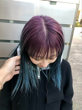 ホープ 渋谷(HOPE) ２トーンカラーピンク×ブルー