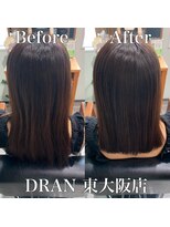 ドラン 東大阪店(DRAN)&nbsp;【DRAN】髪質改善カラー　before＆after