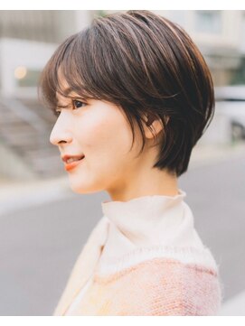 ガーデン オオタカノモリ(garden otakanomori) 小顔グレージュショートボブ×韓国ショートカット