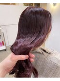 【iru /谷町/上本町】艶髪カシスピンクカラー!