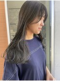 マットブラウン透明感ベージュ ツヤ髪ウェーブロング