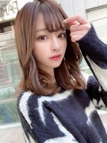 ラルユー 金山(LallYou)&nbsp;黒髪/グレーベージュ/レイヤーロング/前髪パーマ