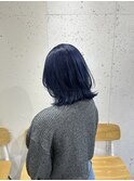 ネイビーカラー　寒色カラー　ネイビーブルー　イルミナカラー