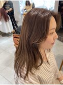 ロングレイヤー 透け感カラー ベージュ【miku】