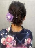 夏ヘアアレンジ 浴衣着付け 和装/夏祭り/お祭り/アップスタイル5