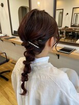 モーラ 鳳店(MOLLA)&nbsp;ヘアアレンジ　玉ねぎヘア　ロングヘア　編み下ろし