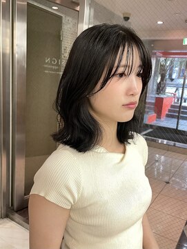 サイン 表参道(SIGN) 韓国ヘアーハッシュカットレイヤーカットグレージュブリーチ無し