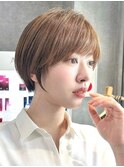 30代40代大人女性/前髪ありショートボブ/ショートヘア/髪質改善
