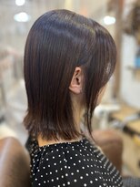 クオリア(QUALIA)&nbsp;大人可愛い外ハネボブ×ショコラブラウン/20代30代40代/柏