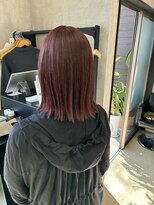 トリコ(ToricO)&nbsp;ピンクブラウン　ダブルカラー　切りっぱなし　ブリーチ