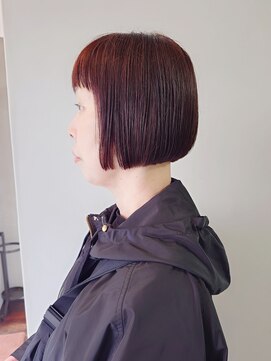 ラトリエコンタン(L´atelier Content) 30代40代50代おすすめ　コンパクトボブ×ローズブラウン