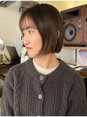 切りっぱなしボブ/ラインボブ/ストレートボブ/北綾瀬