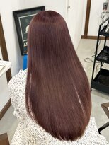 ルイ(ROUIS produced by LUCK 津田沼)&nbsp;ピンクブラウン/ボルドー/ハッシュカット/デザインカラー