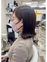 ヘアーサロンアンク(hair salon anc)&nbsp;外ハネ切りっぱなしボブ
