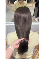 ビューバイネオリーブ 用賀店(Beau'r by neolive)&nbsp;ストレートパーマ縮毛矯正ダークパープル夏ミルクブラウン[用賀]