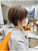 くびれヘアビタミンカラーメルティカラーセンターパート着物ヘア