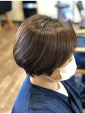 30代40代シークレットハイライト丸みショート小顔ボブ