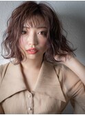 ミディアムベージュくせ毛風外ハネボブy戸田公園20代30代40代