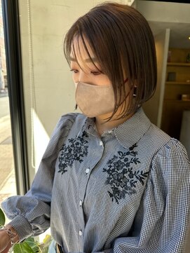 ヘアー アイス ルーチェ(HAIR ICI LUCE) 切りっぱなしボブ 大人ボブ/西田