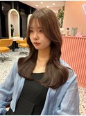 韓国ヘア/くびれヘア/顔まわりカット/前髪なし
