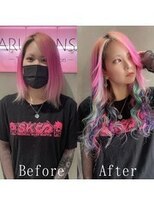 エクステ専門店あるじゃんすー 宇都宮店 原色ユニコン#デザインカラ#シールエクステ#バイカラー#宇都宮