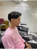 波巻き束感ショートツーブロックマッシュアップバングコンマヘア