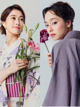ヘアセットアンドメイク専門店 ルナ(Luna)の写真/【訪問着着付+ヘアセット¥15000/振袖着付¥22500～】特別な日にプロの着付け!!浴衣に合わせたアレンジも魅力
