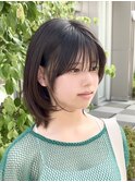 ★小顔前髪レイヤーカットナチュラル透明感ベージュ