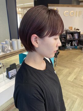 コワファースト 大分(COIFF1RST) 大人可愛いショートボブ白髪ぼかし20代30代40代/大分