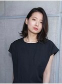 ■SOLセンター南・18-7■大人クールな艶カラー♪ウェットミディ
