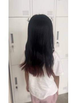 アイル(I'LL) エンドカラー/裾カラー/ピンク/ブリーチカラー/キッズカット