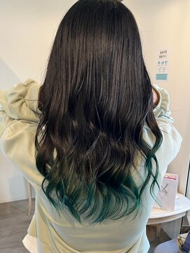 ロッカヘアエジェ(ROCCA hair eje.) 個性派グリーンエンドカラー